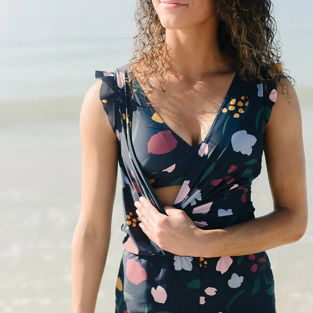 Integrated Bra Swimsuit Romper