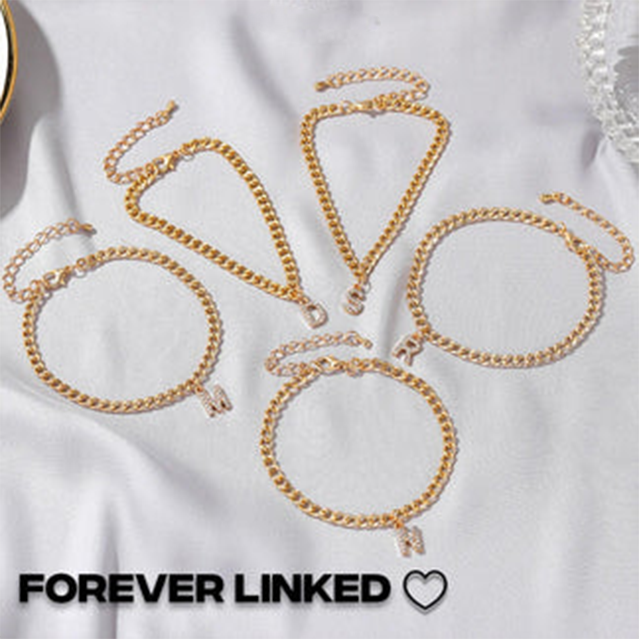 VOSOPRO™ COUPLES INITIAL ANKLET