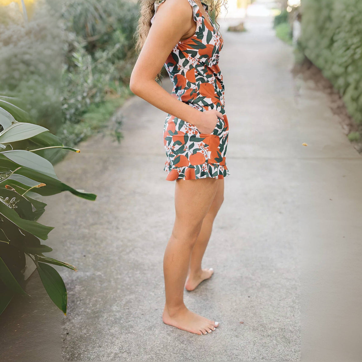 Integrated Bra Swimsuit Romper